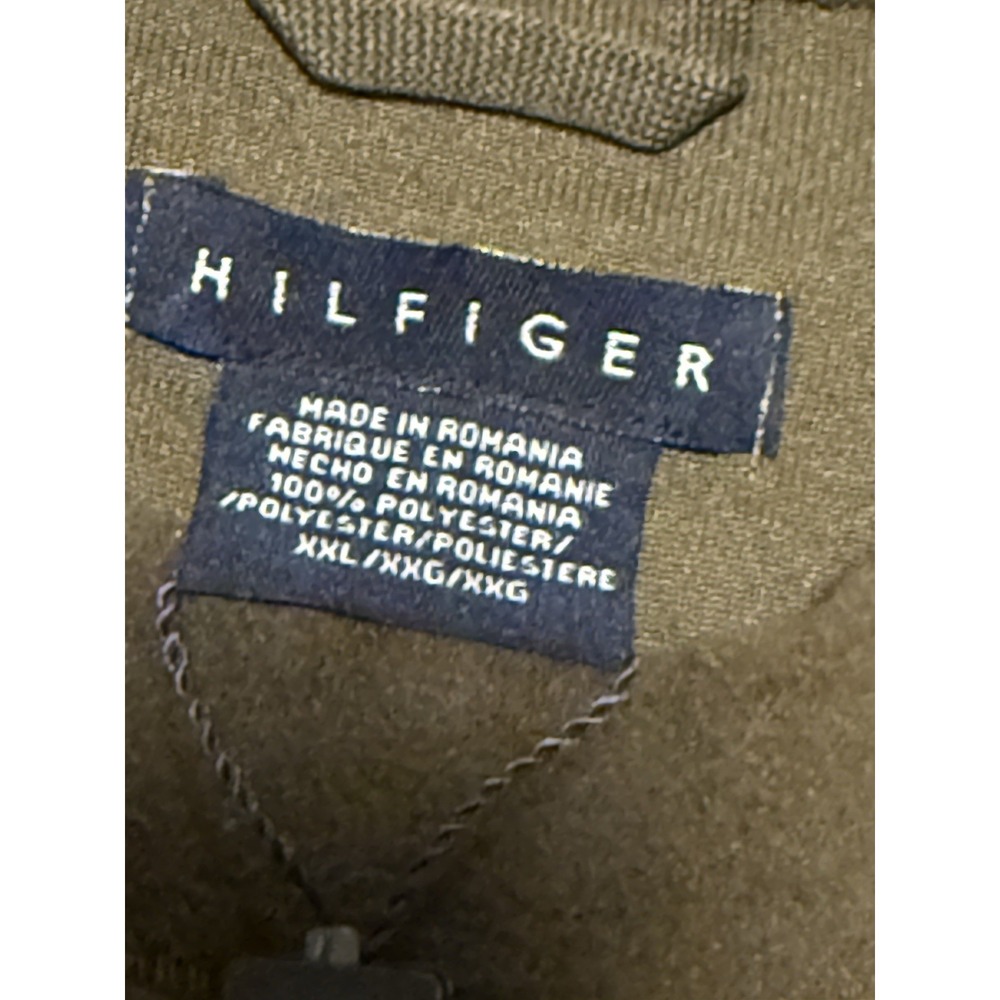 Vintage Tommy Hilfiger Fleece Pullover Pocket Army NWT PG7087 Fall 2000 XXL - Picture 6 of 8